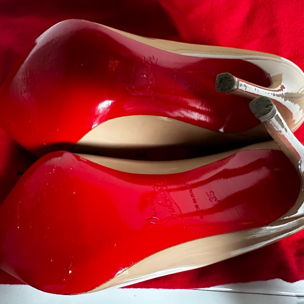 Louboutin Nude patent leather 35 - Picture 3 of 5